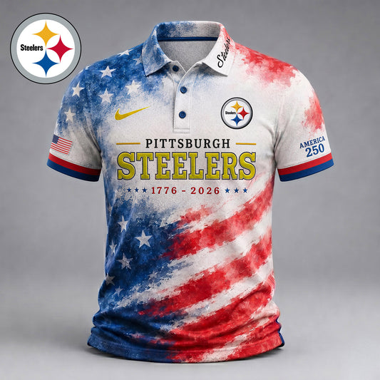 Premium NFL x PIT 250 Years Of Freedom Polo Shirt NDT NHM 150626