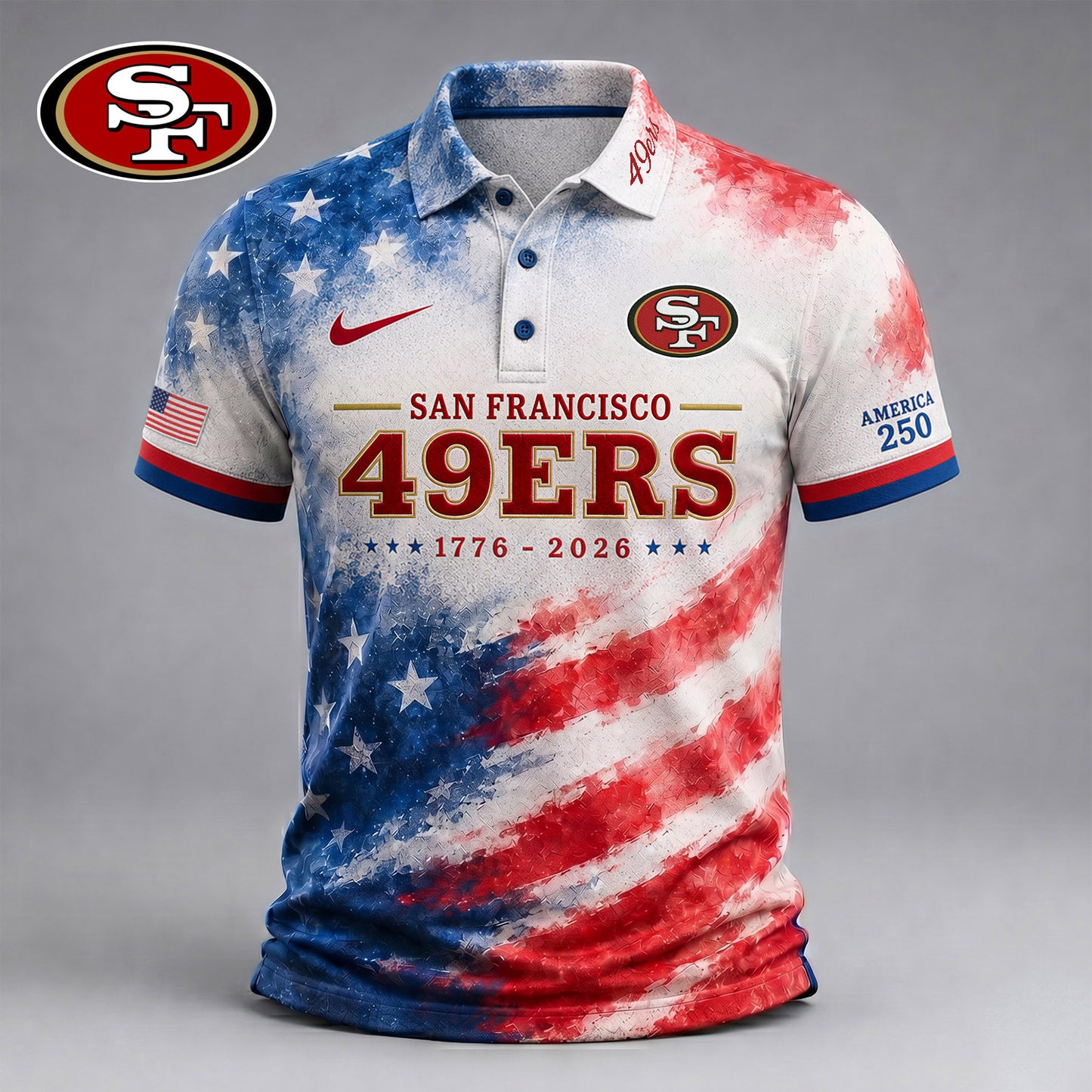 Premium NFL x SF 250 Years Of Freedom Polo Shirt NDT NHM 150626