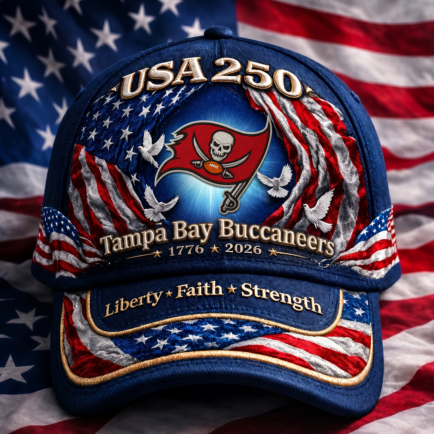 Premium NFL x TBB 250 Years  Anniversary Of Freedom  Cap 220626
