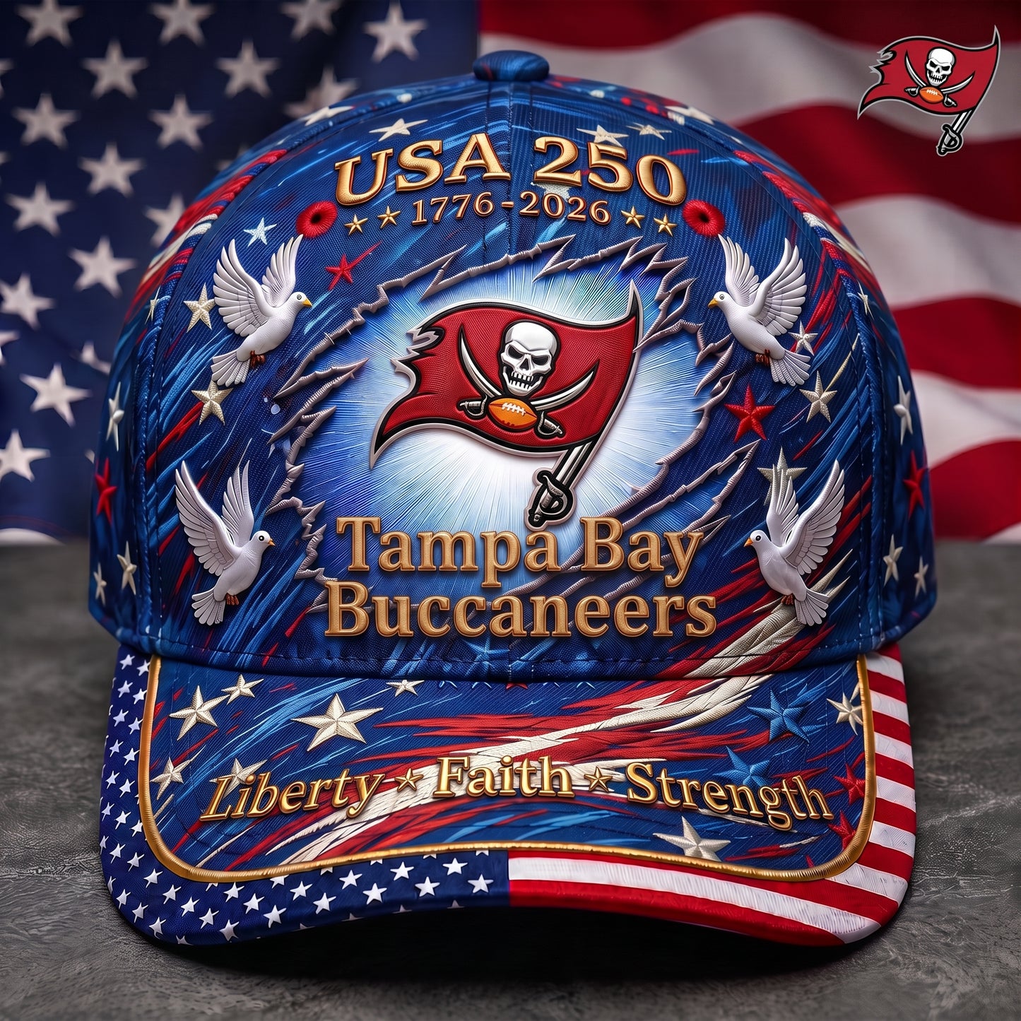 Premium NFL x TBB 250 Years Anniversary Of Freedom Cap V4  260626