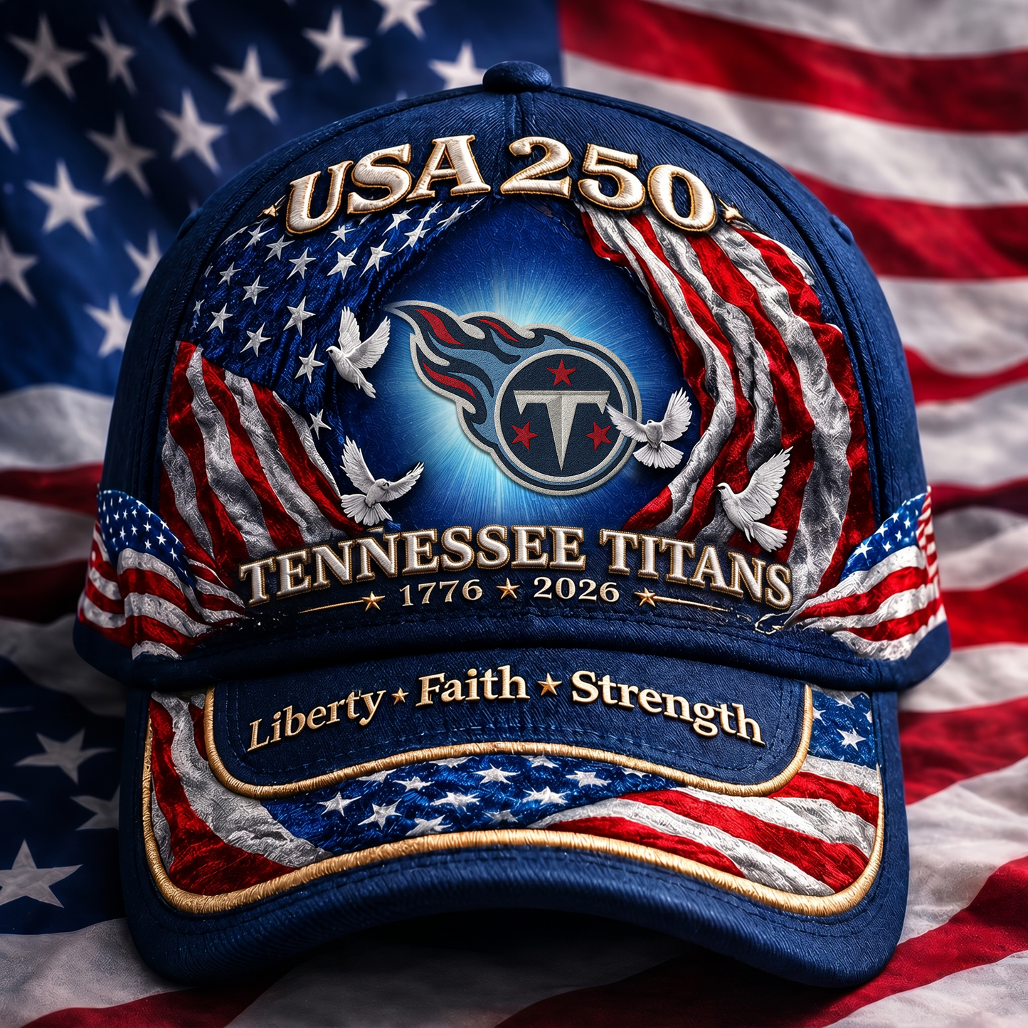 Premium NFL x TT 250 Years  Anniversary Of Freedom  Cap 220626
