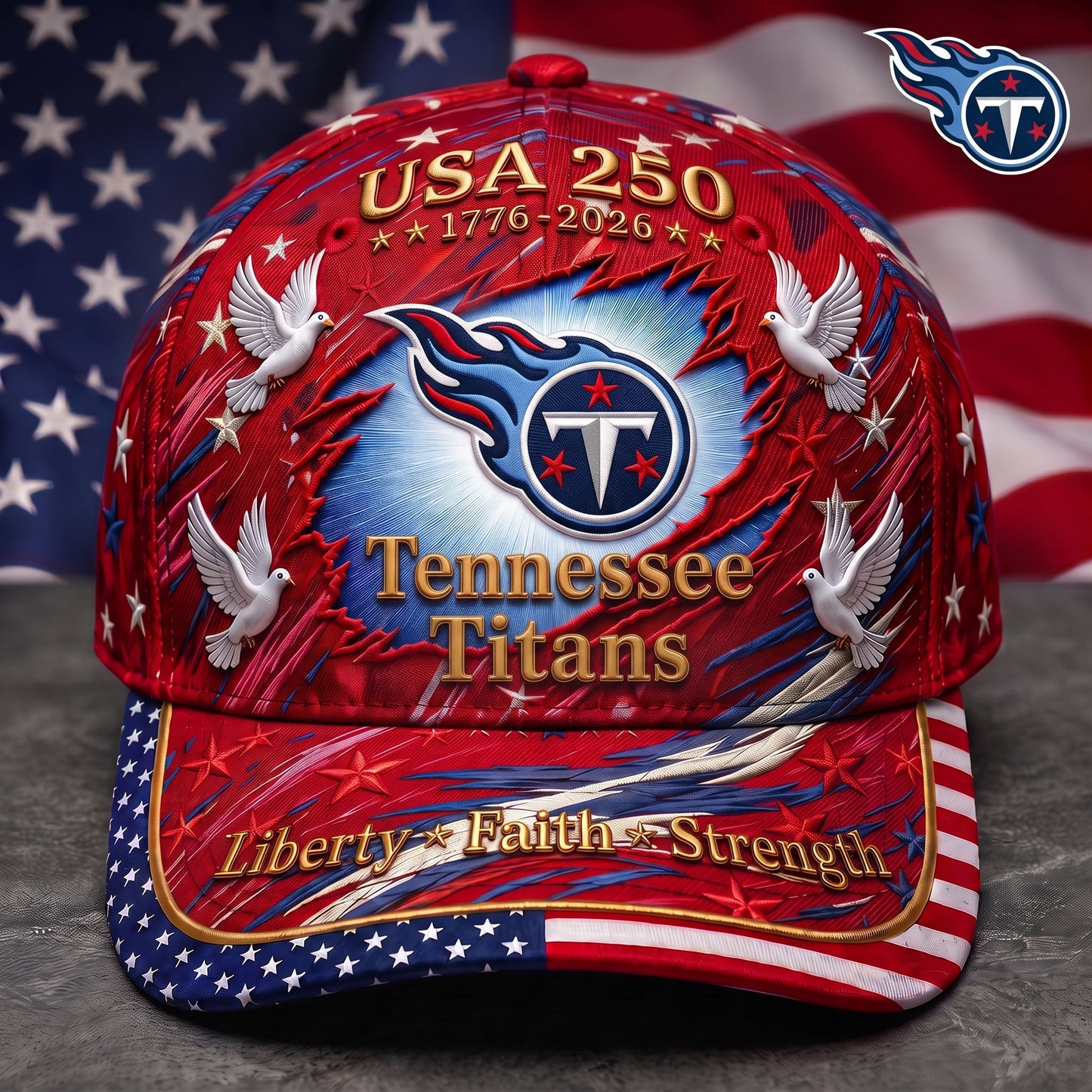 Premium NFL x TT 250 Years Anniversary Of Freedom Cap V4  260626