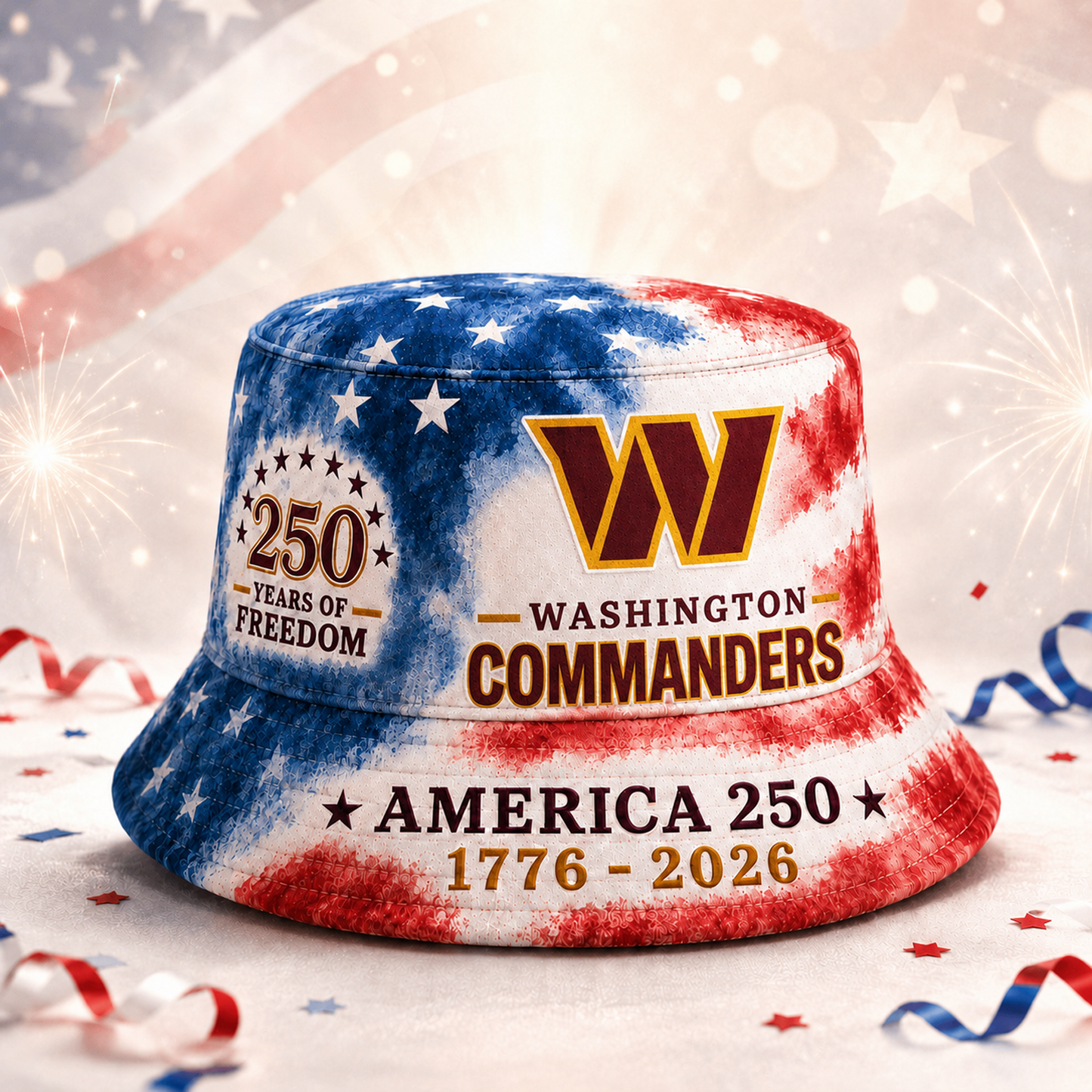 Premium NFL x WAS 250 Years Of Freedom Bucket Hat 120626