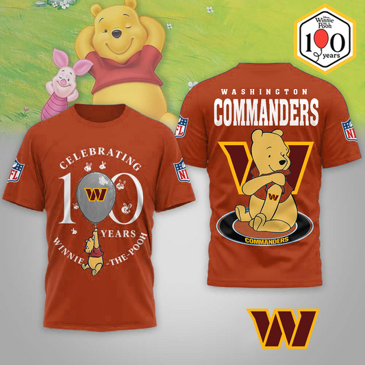 Premium NFL x WAS Winnie The Pooh 100th Anniversary 3D Shirt DATND TANTD