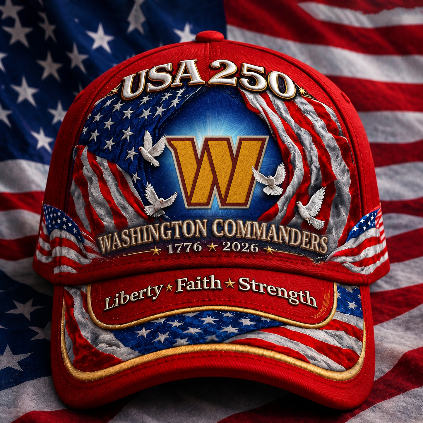 Premium NFL x WC 250 Years  Anniversary Of Freedom  Cap 220626