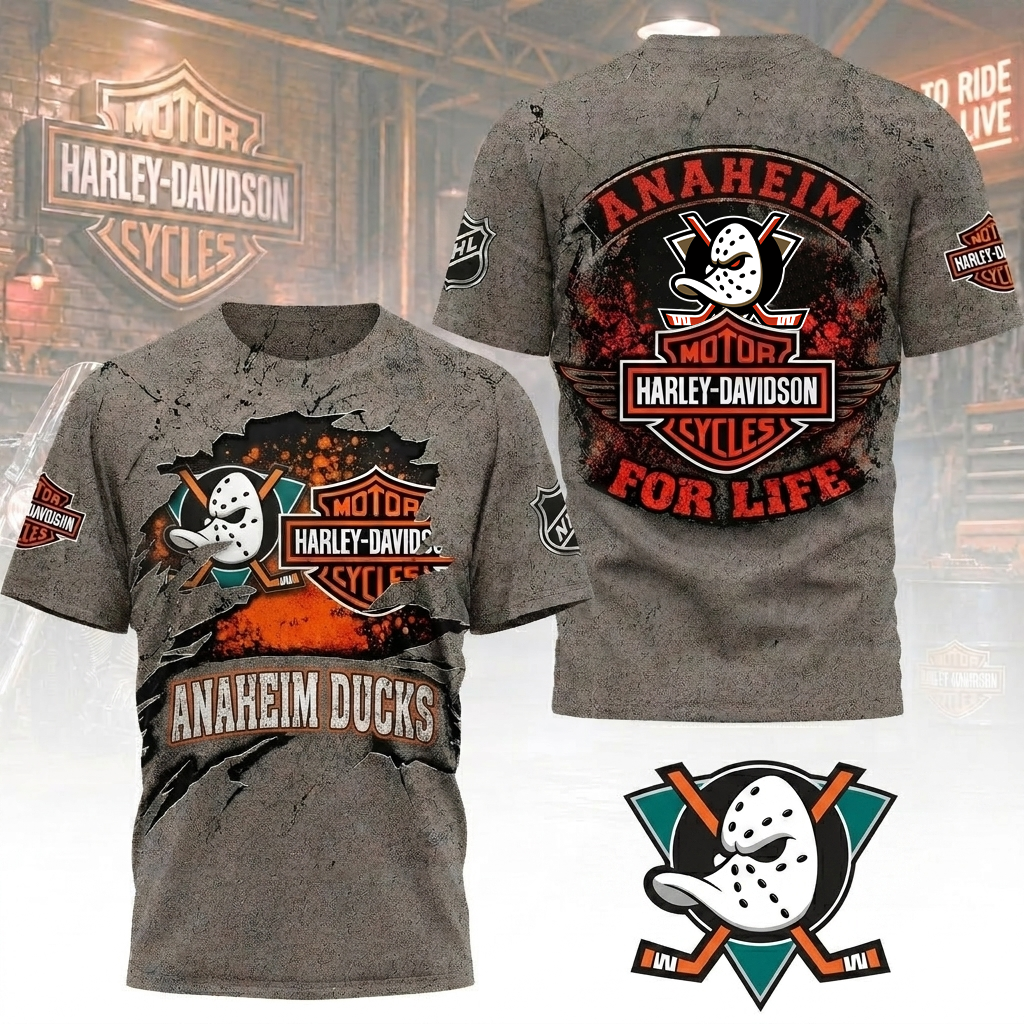 Premium NHL AD x Harley Davidson For Life T-shirt V5 NMD CTKT