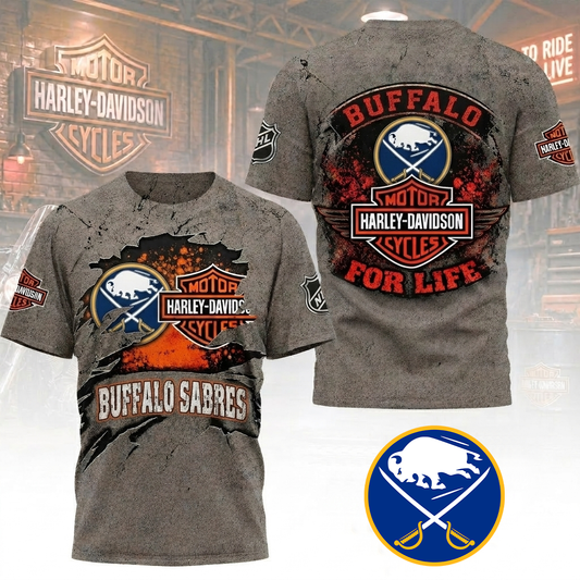Premium NHL BS x Harley Davidson For Life T-shirt V5 NMD CTKT