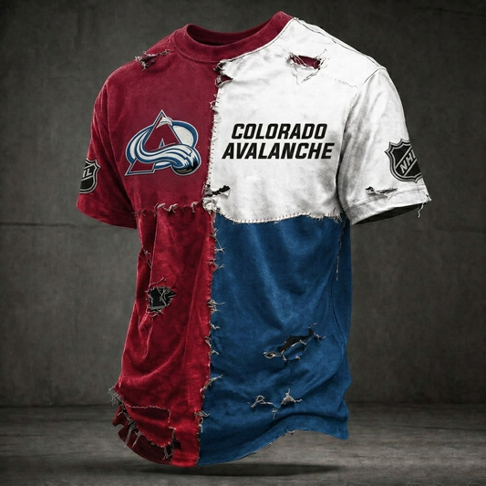 Premium NHL CA Distressed Patchwork T-Shirt V4 NMD CTKT