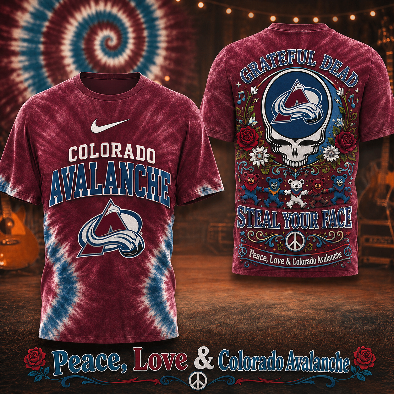 Premium NHL CA Peace Love Greateful T-shirt V6 NMD CTKT