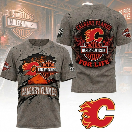Premium NHL CF x Harley Davidson For Life T-shirt V5 NMD CTKT