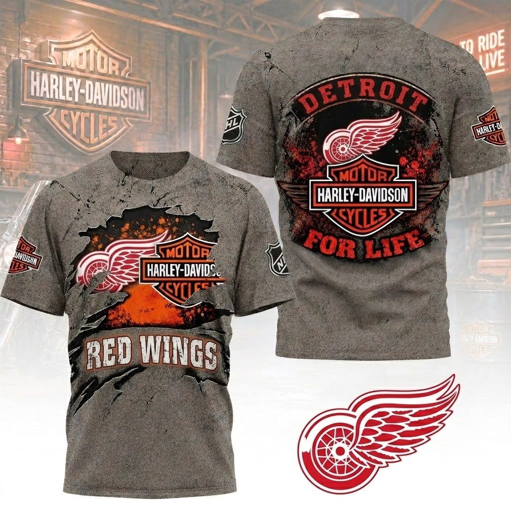 Premium NHL DRW x Harley Davidson For Life T-shirt V5 NMD CTKT