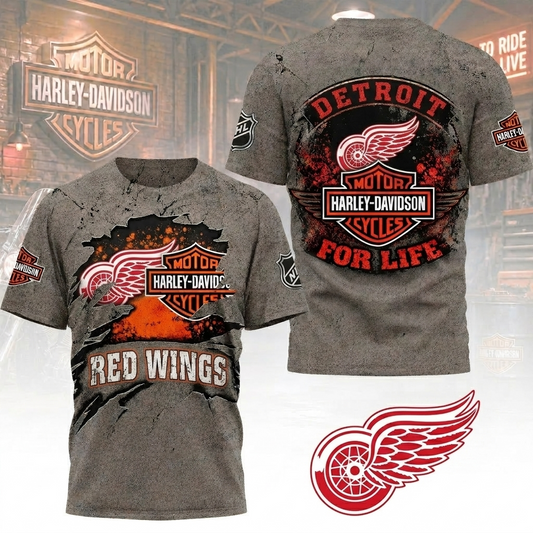 Premium NHL DRW x Harley Davidson For Life T-shirt V5 NMD CTKT