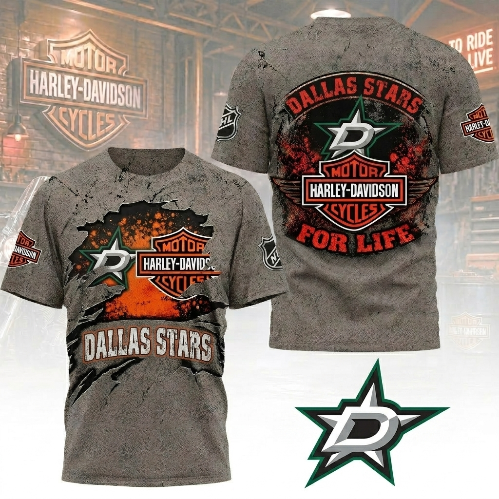 Premium NHL DS x Harley Davidson For Life T-shirt V5 NMD CTKT