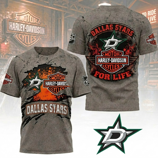 Premium NHL DS x Harley Davidson For Life T-shirt V5 NMD CTKT