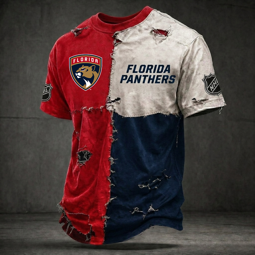 Premium NHL FP Distressed Patchwork T-Shirt V4 NMD CTKT