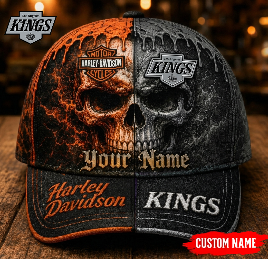Premium NHL LAK Harley Davidson Split Skull Classic Cap V38 NMD CTKT