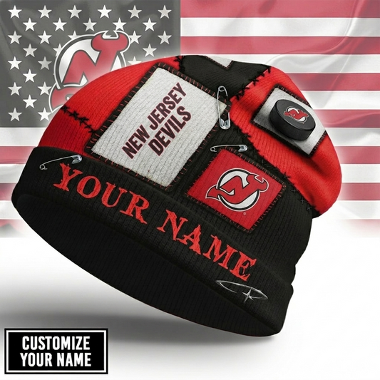 Premium NHL NJD Heritage Patch Beanie Hat V3 NMD CTKT