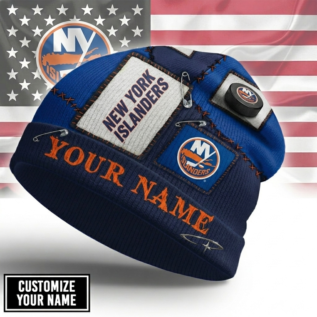 Premium NHL NYI Heritage Patch Beanie Hat V3 NMD CTKT