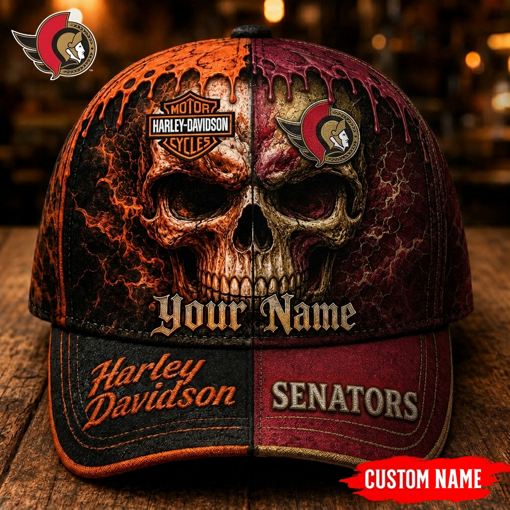 Premium NHL OS Harley Davidson Split Skull Classic Cap V38 NMD CTKT