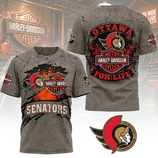 Premium NHL OS x Harley Davidson For Life T-shirt V5 NMD CTKT