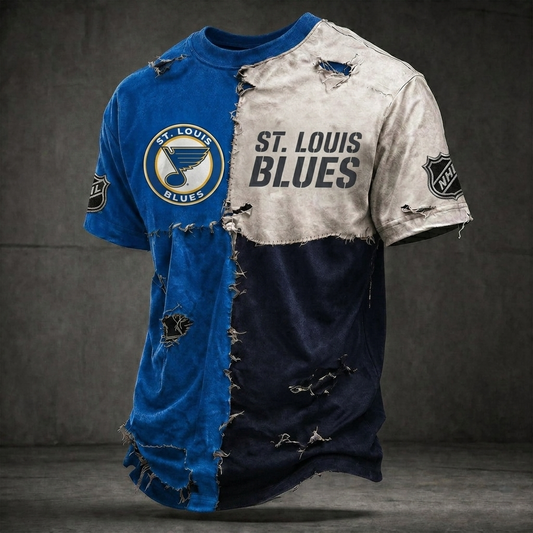 Premium NHL SLB Distressed Patchwork T-Shirt V4 NMD CTKT