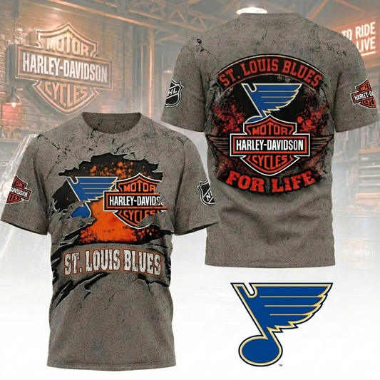 Premium NHL SLB x Harley Davidson For Life T-shirt V5 NMD CTKT