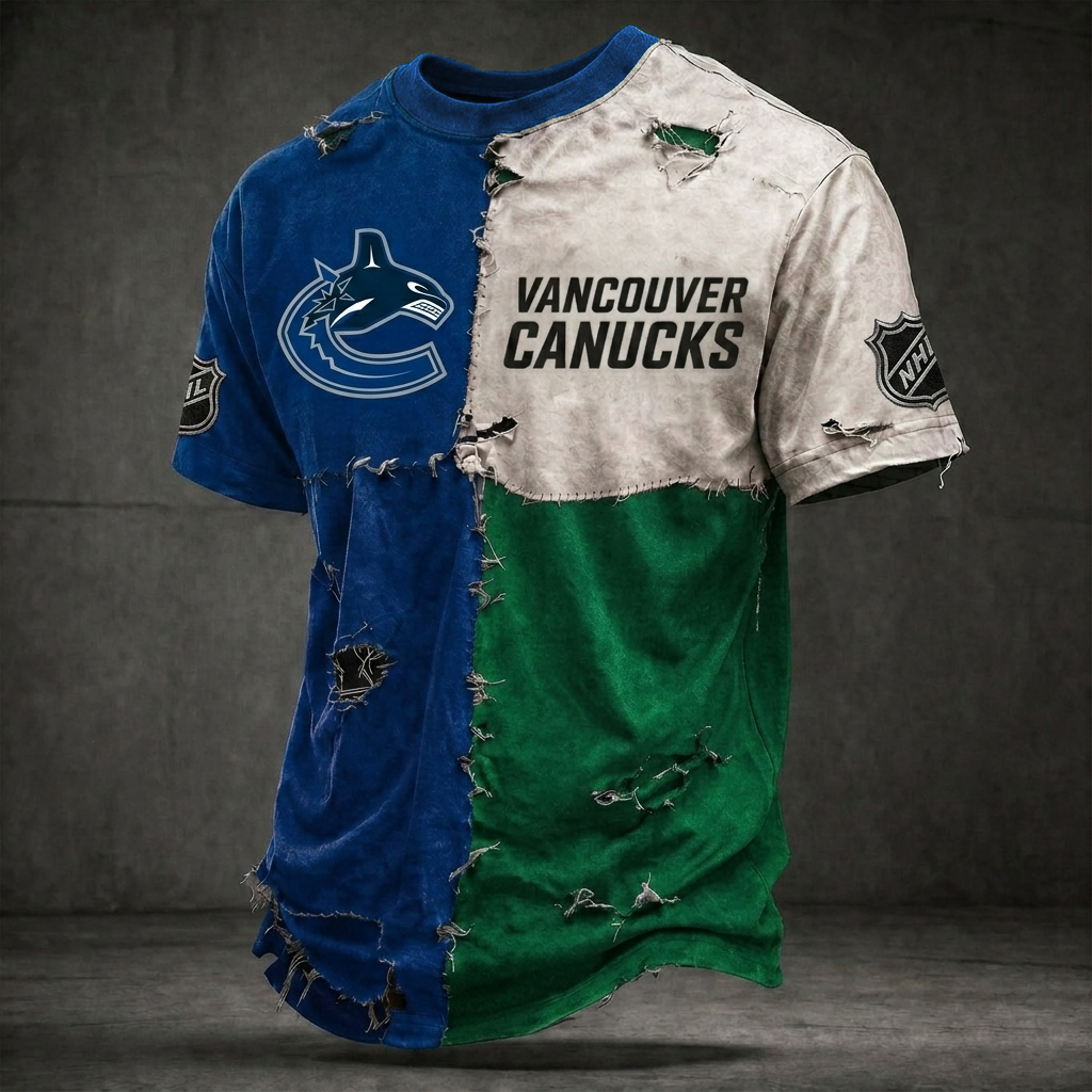Premium NHL VC Distressed Patchwork T-Shirt V4 NMD CTKT