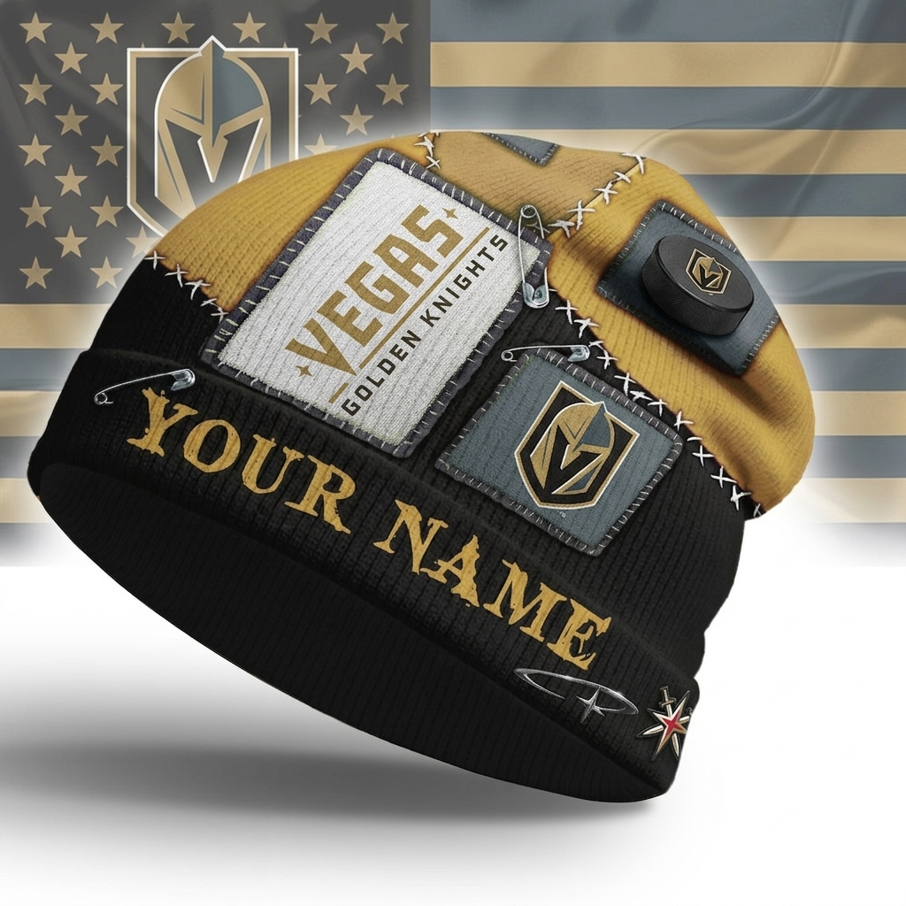 Premium NHL VGK Heritage Patch Beanie Hat V3 NMD CTKT