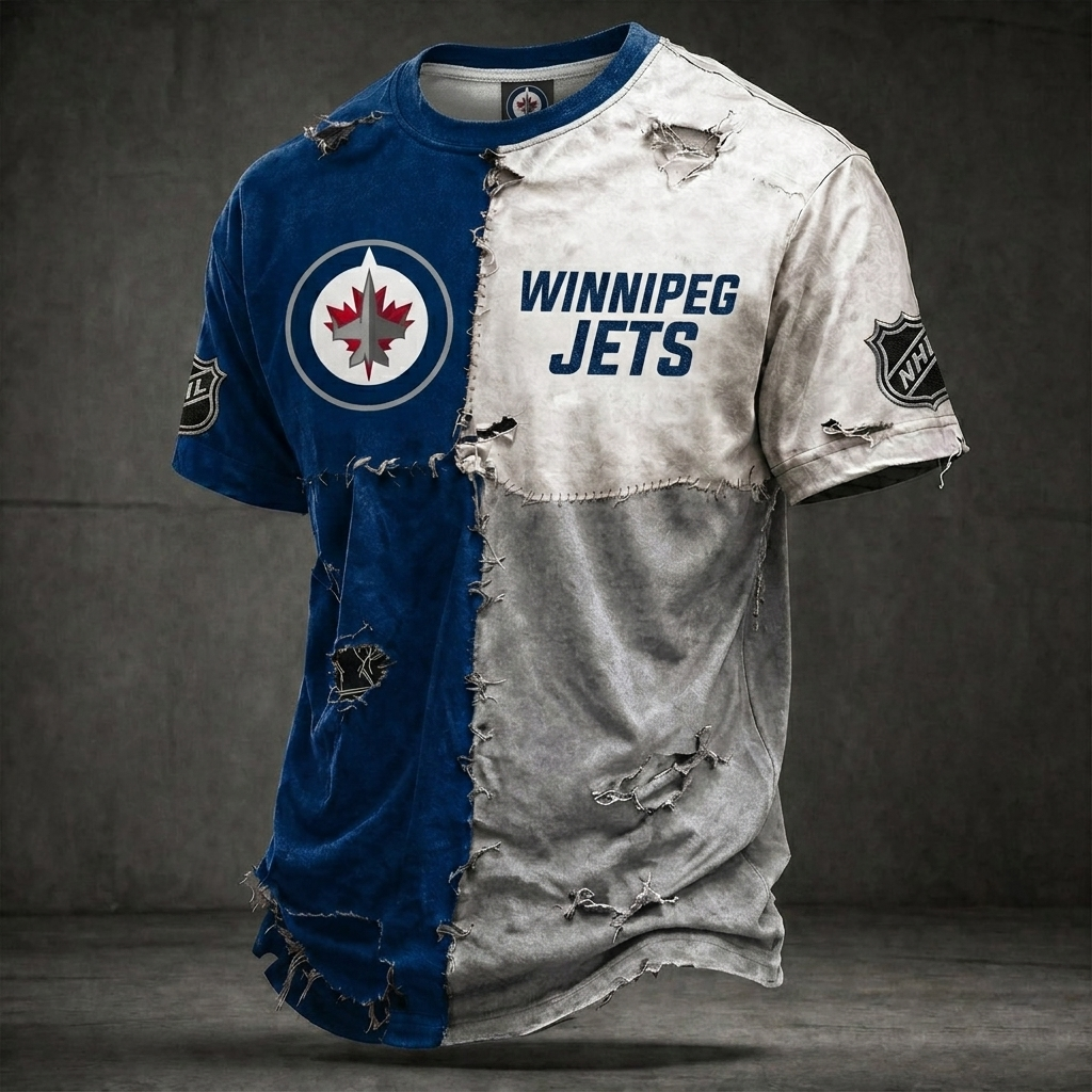Premium NHL WJ Distressed Patchwork T-Shirt V4 NMD CTKT