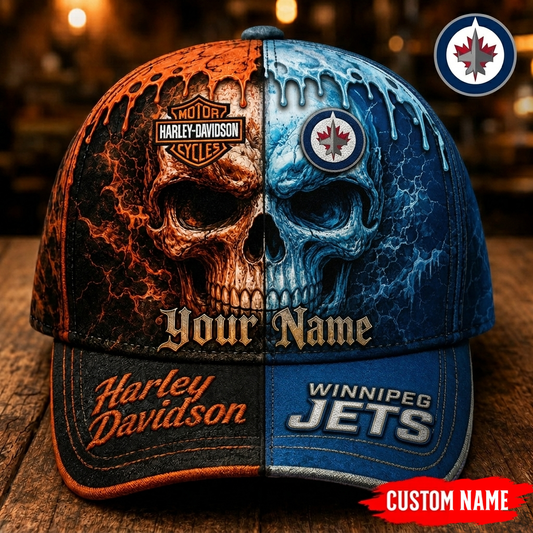Premium NHL WJ Harley Davidson Split Skull Classic Cap V38 NMD CTKT