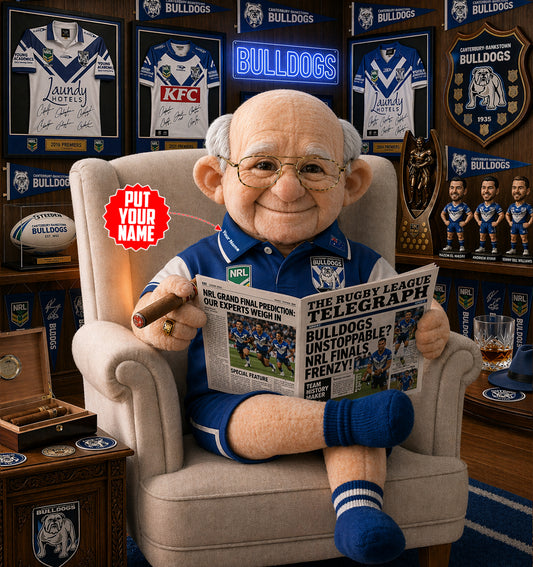 Premium NRL X CB Heritage Custome name  Grandpa Collectible Plush NDT LVH 210426