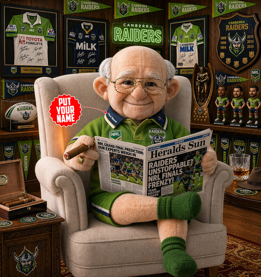 Premium NRL X CR Heritage Custome name  Grandpa Collectible Plush NDT LVH 210426