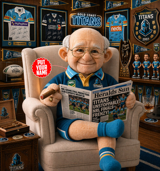Premium NRL X GCT Heritage Custome name  Grandpa Collectible Plush NDT LVH 210426