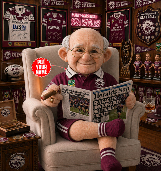 Premium NRL X MSE Heritage Custome name  Grandpa Collectible Plush NDT LVH 210426
