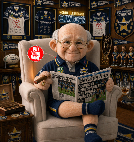 Premium NRL X NQC Heritage Custome name  Grandpa Collectible Plush NDT LVH 210426