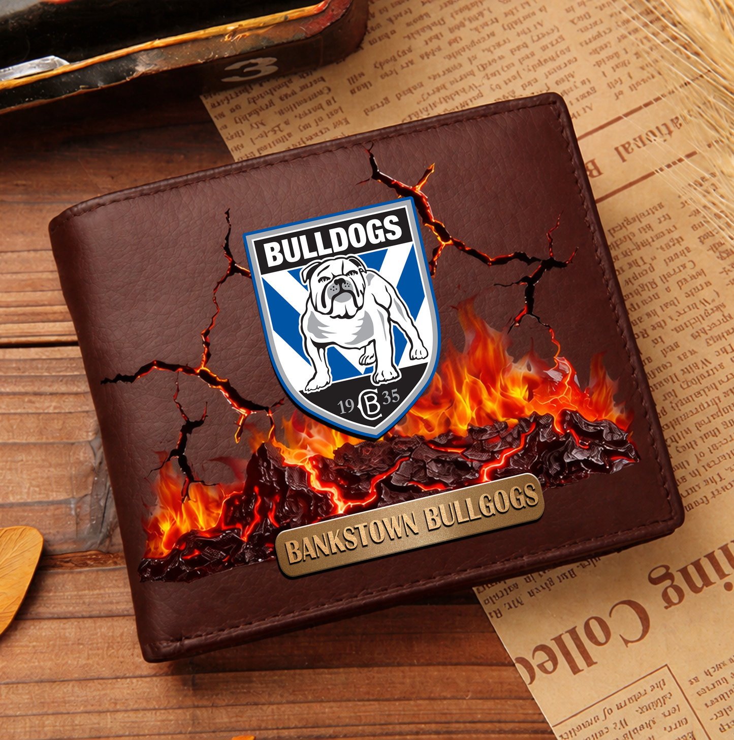Premium NRL x CBB 3D Ember Embossed Lucky Wallet NDT VHM