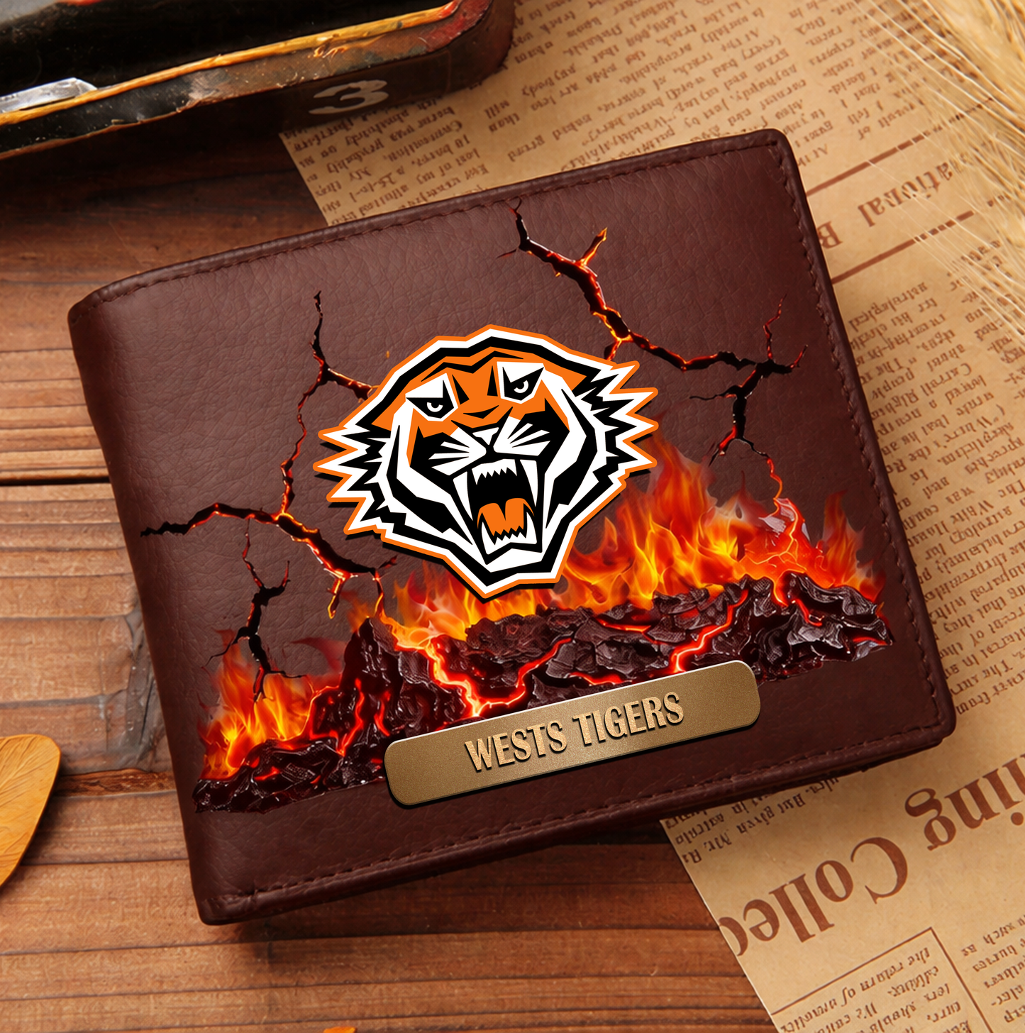 Premium NRL x WT 3D Ember Embossed Lucky Wallet NDT VHM