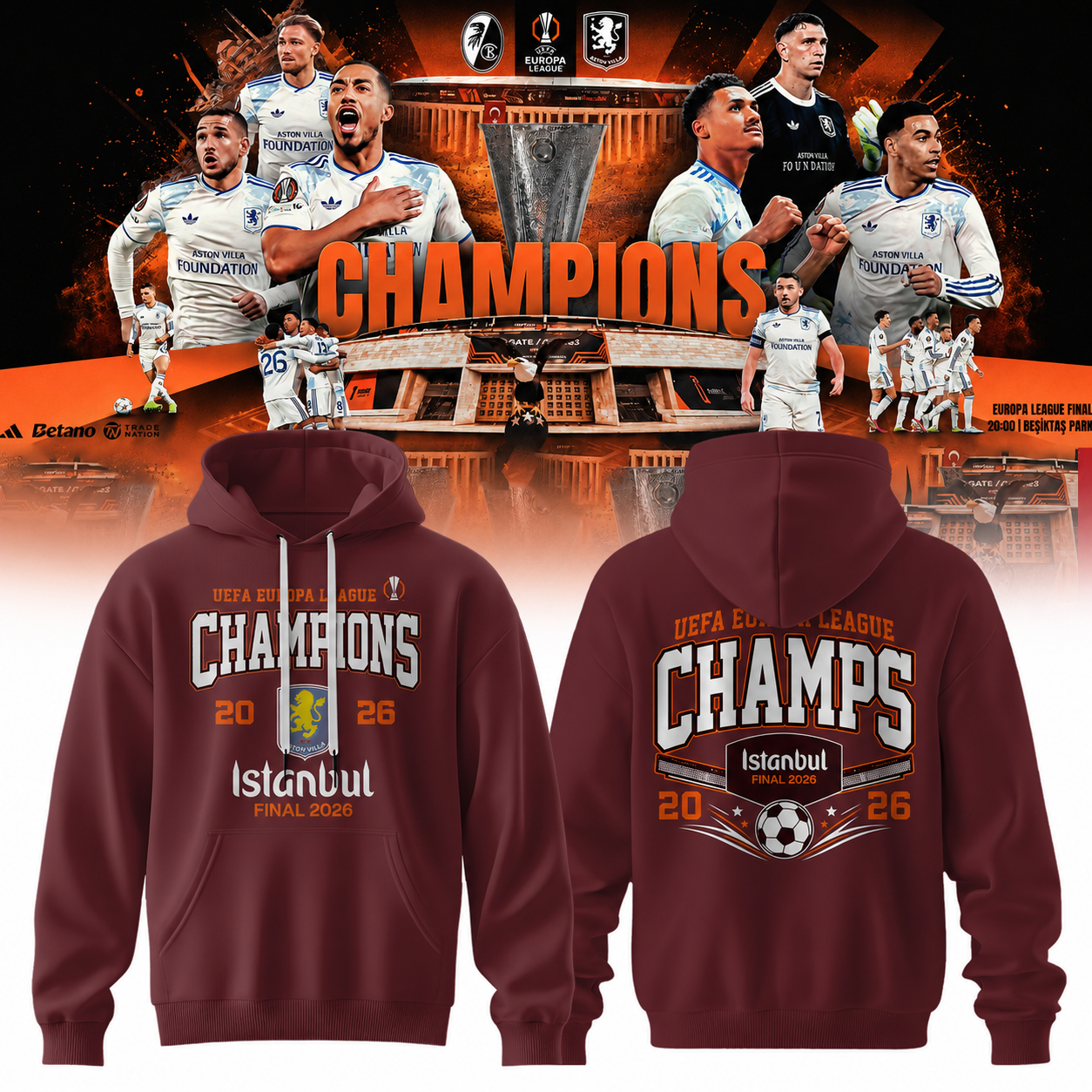Premium UEL AST Winner  25-26 Hoodie V12 NMD CTKT