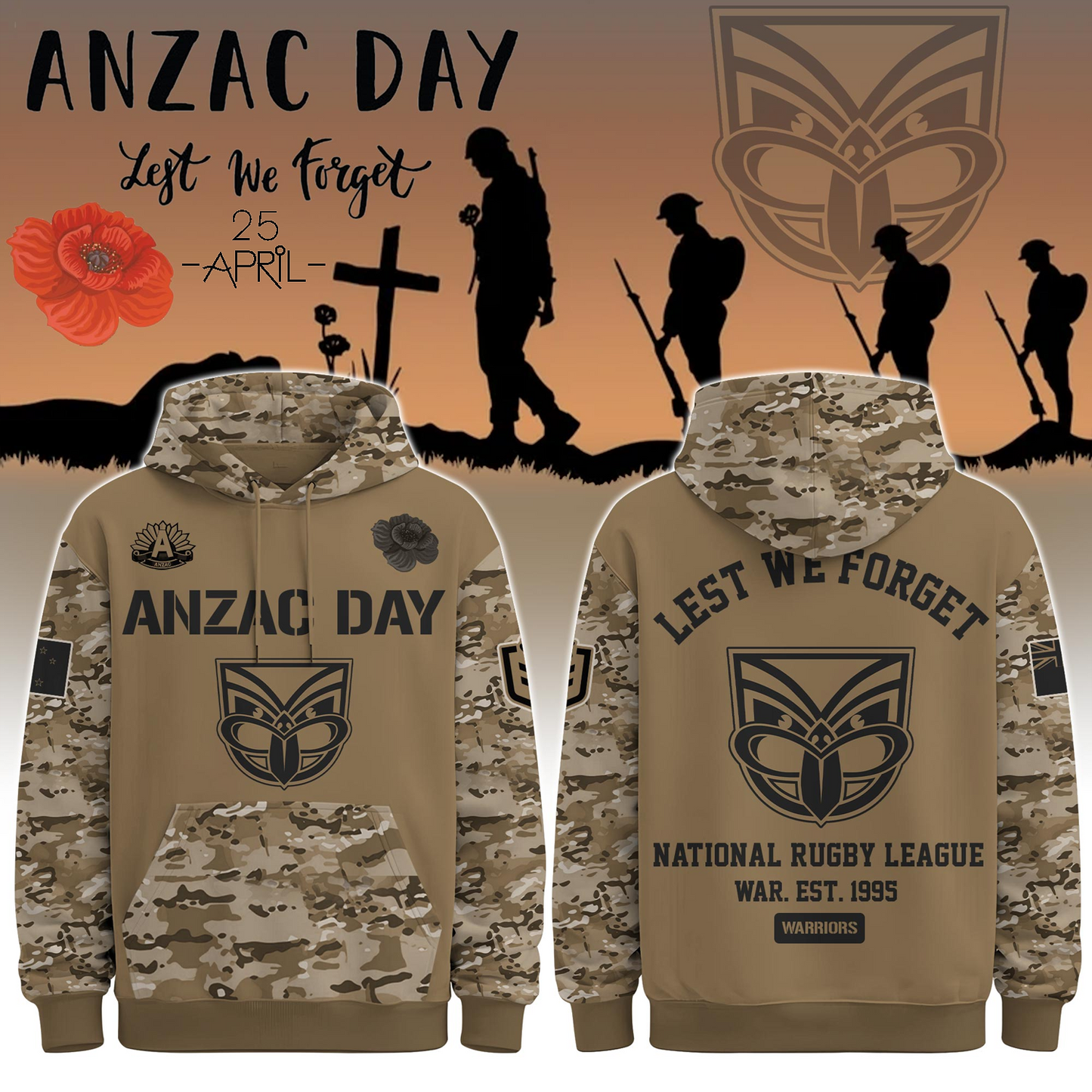 Premium WAR x Anzac Day Shirt DATND TANTD