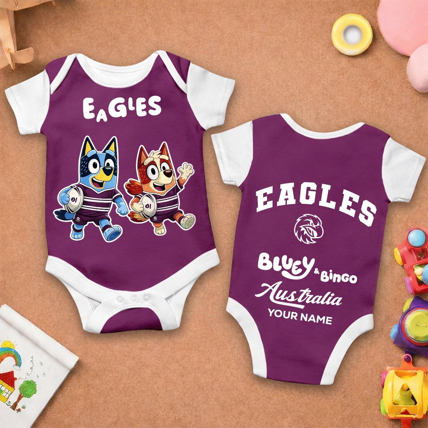 Premium x MSE New Baby Romper Custom Name For Kids NDT LVH