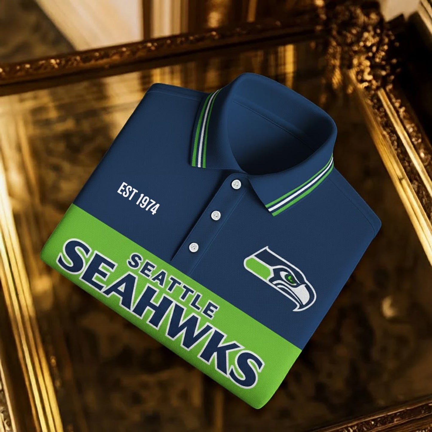 SEA x 2026 Super Bowl LX Champions Royal Classic  Polo Shirt NDT NHM 120226