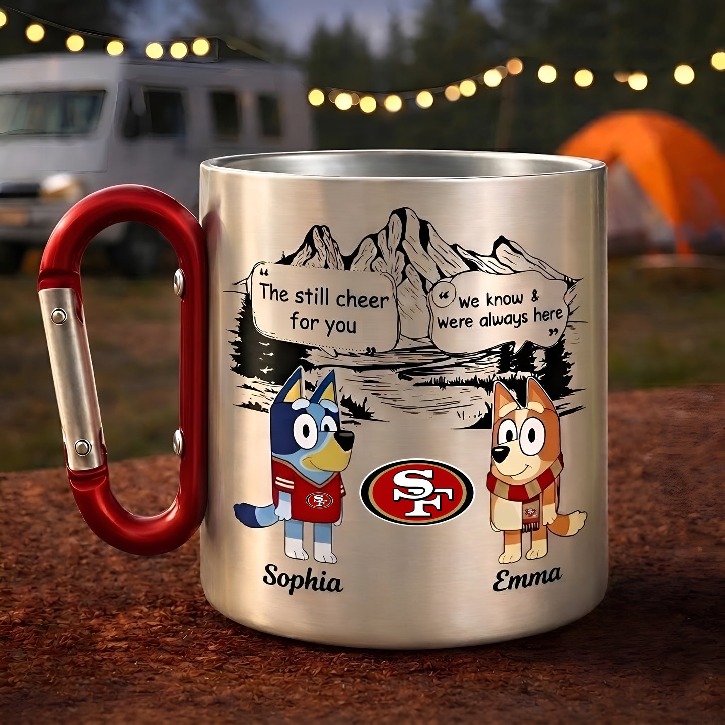 Premium NFL  X SF49  BLUEY & BINGO Carabiner Mug Limited Editions NDT NTN  060326