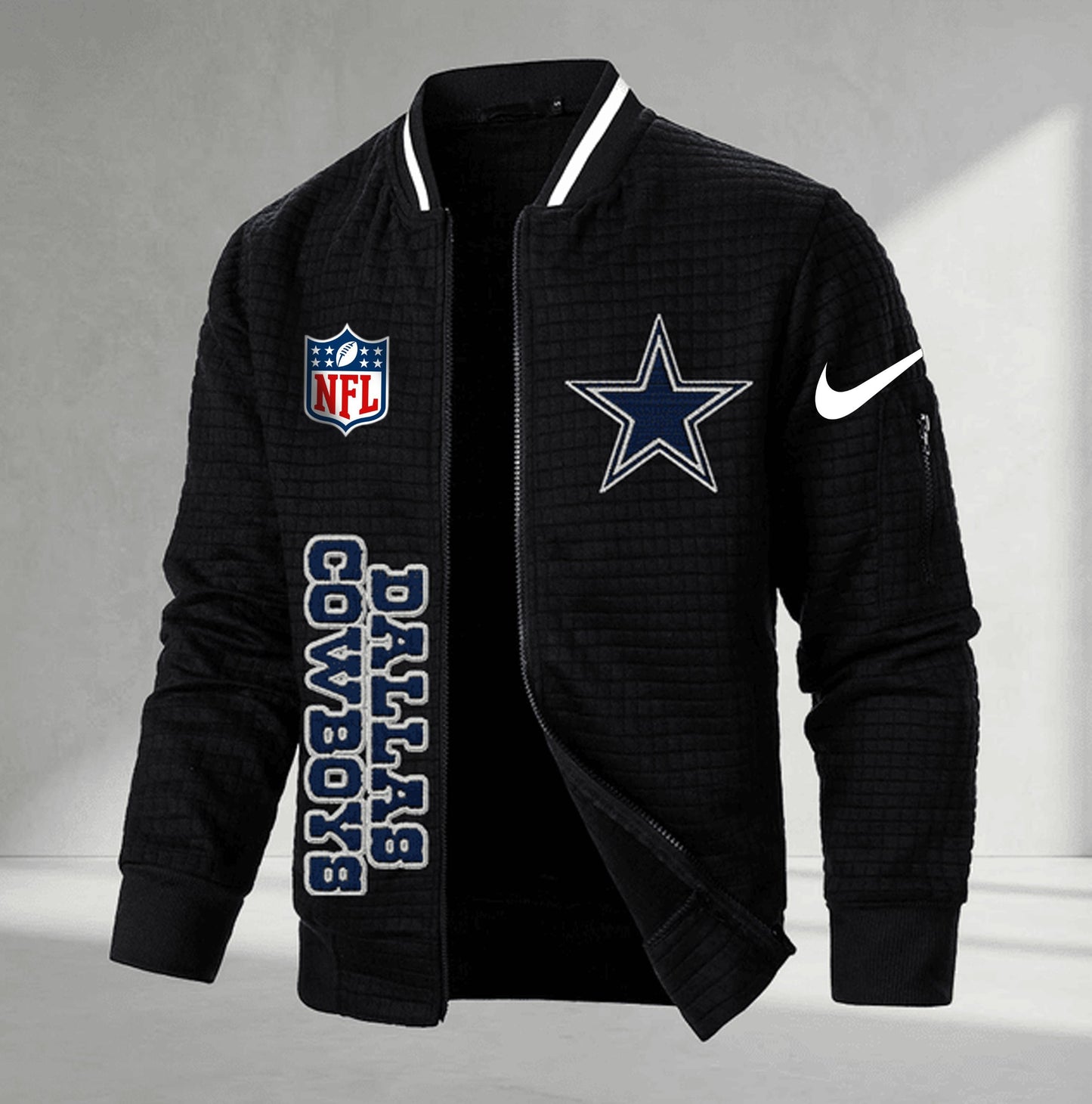 Premium NFL x DC  MenŸ??s Waffle Plaid Cardigan NDT VHM 160126