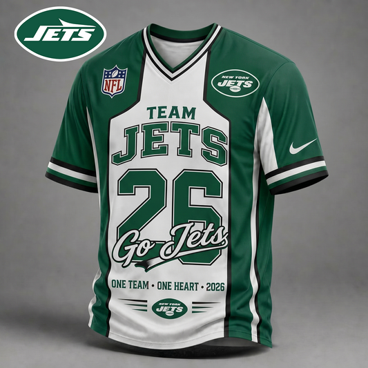 Premium NFL x JET Team Pride V-Neck Shirt limited editions NDT LVH 010626