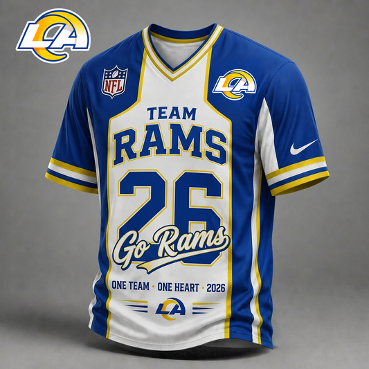 Premium NFL x LAR Team Pride V-Neck Shirt limited editions NDT LVH 010626