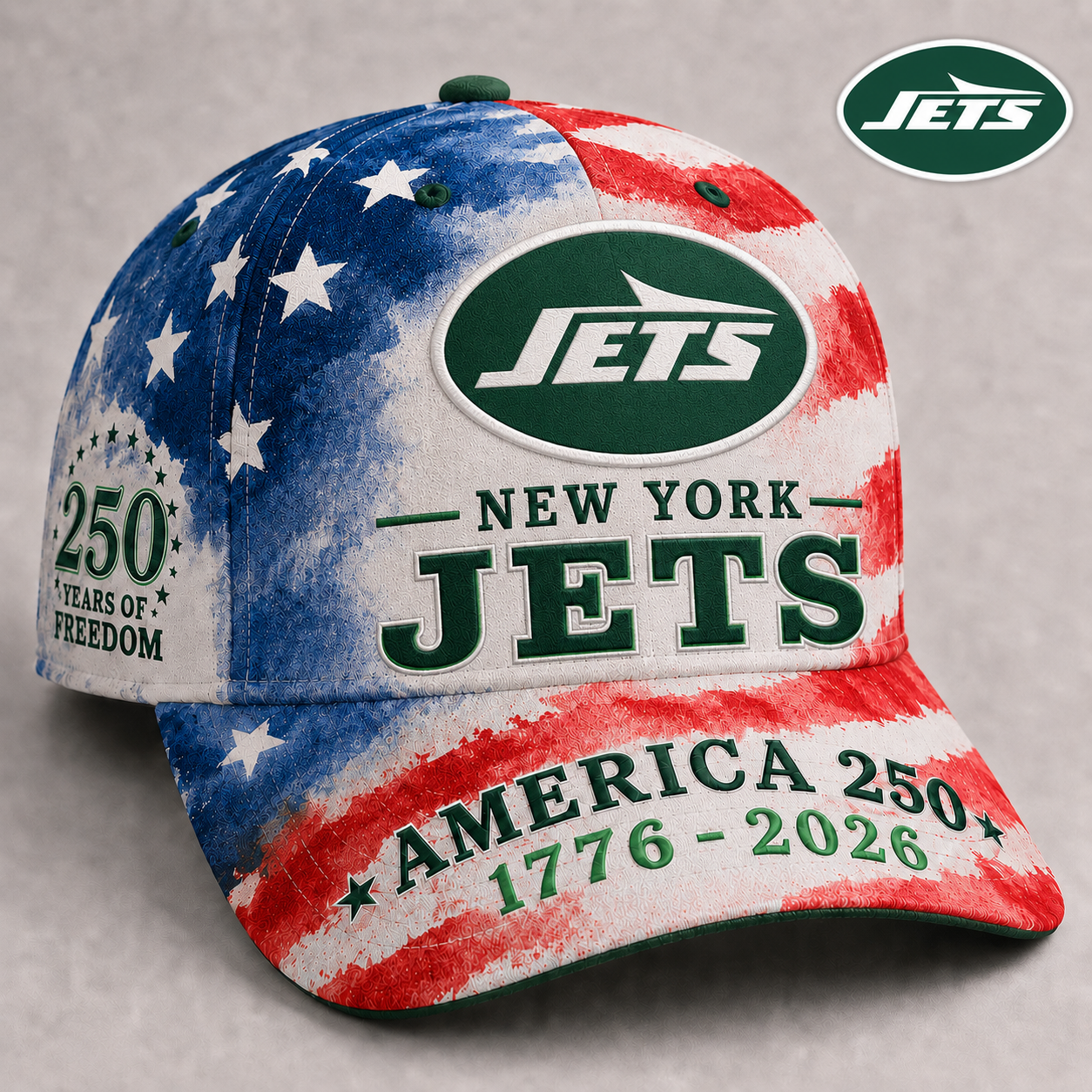 Premium NFL x NYJ 250 Years Of Freedom Cap NDT NHM 110626