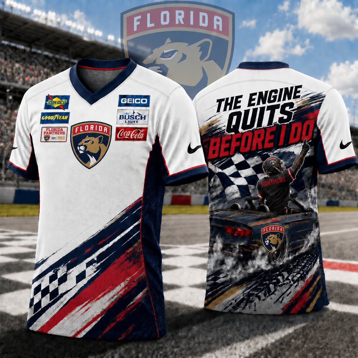 Premium NHL X FP Speedway NASCAR Fan Jersey Shirt NDT NTN 180526