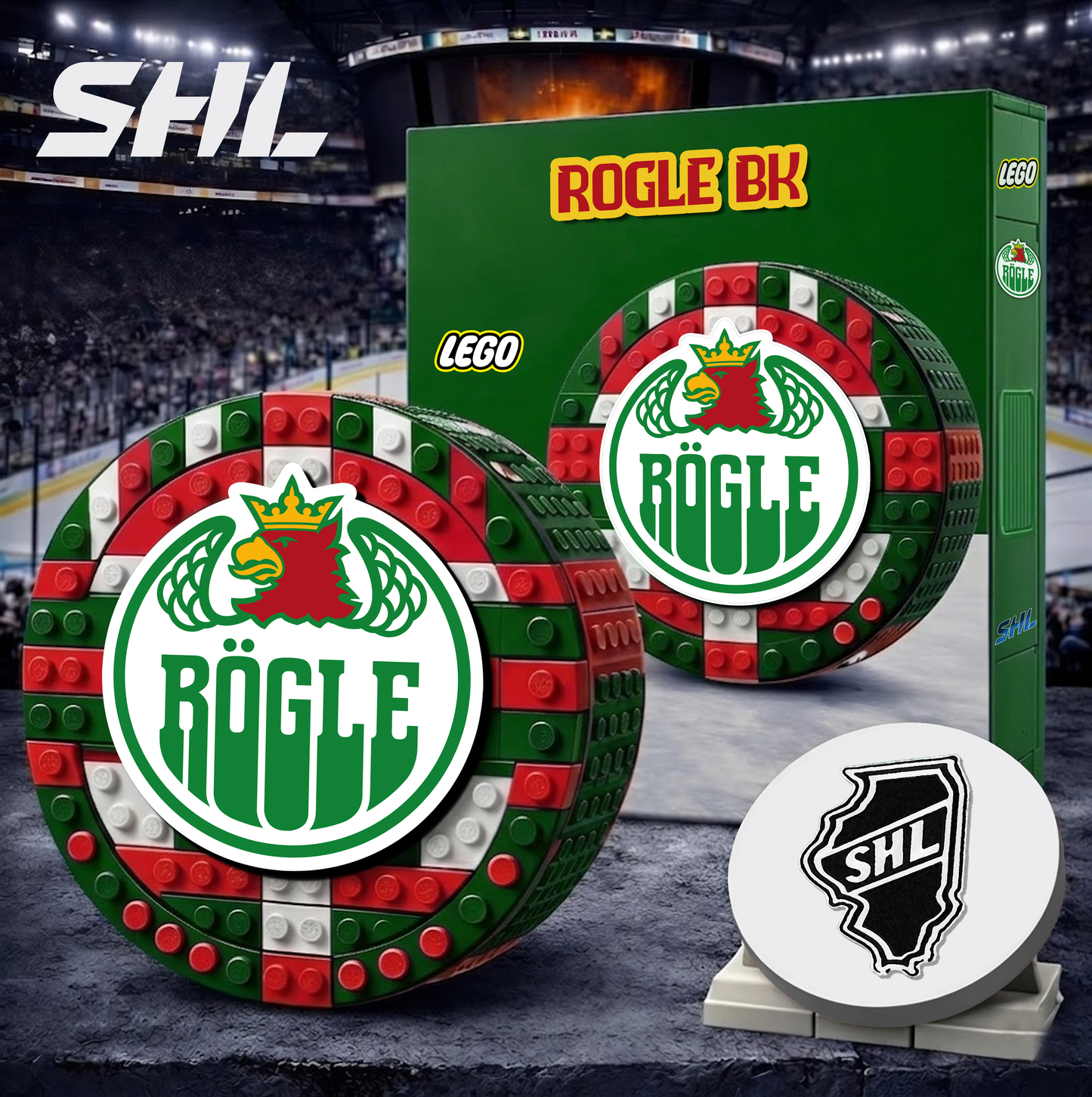 ROG x SHL Hockey 3D Puck Building Block Set Limited Editions NDT VHM 130426