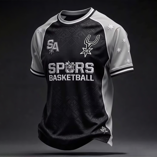SAS x NBA Men's Basketball Lovers Print Casual TShirt V3 0206 DatND DVT