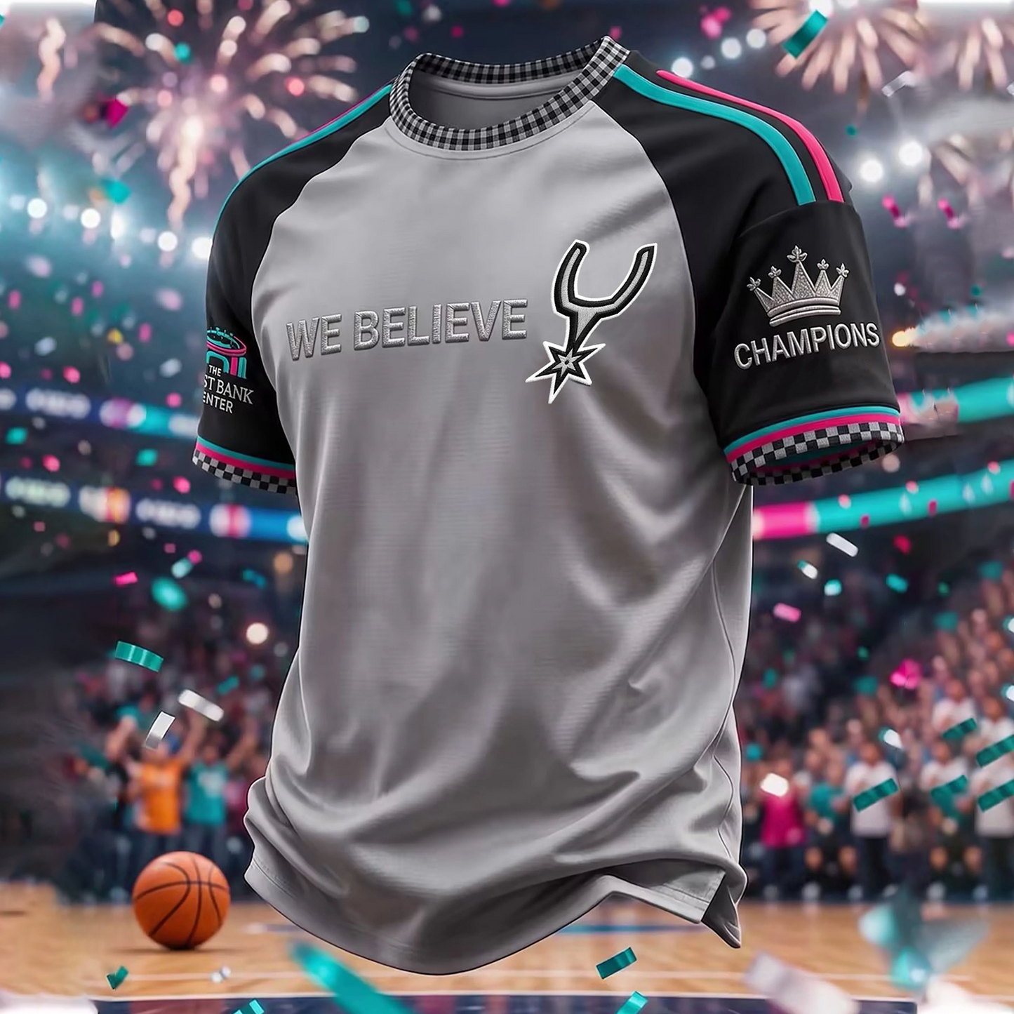 SAS x NBA Men's Basketball Lovers Print Casual TShirt V7 0206 DatND DVT